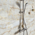 Sticker mural carrelage adh�sif cuisine salle de bain - 30 stickers carreaux de ciment marbre de laguna ...