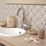 Sticker mural carrelage adh�sif cuisine salle de bain - 9 stickers carreaux de ciment azulejos mataro ...