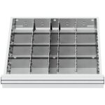 Stier - compartimentage de tiroir s�parations en m�tal, blh 150 / 175 mm, dimensions int�rieures 500x450 ...