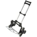 Stier - diable � 3 roues - �toiles en aluminium pliable 70 kg, 3. 9kg, r�glage en hauteur, chariot de ...