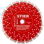 Stier disque diamant universel premium  400 mm, perage 20 / 25, 4 mm, hauteur segment 12mm, pour scie ...