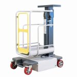 Mini nacelle � m�t vertical stockman motoris�e hauteur de travail jusqu'� 4950 mm - ma50sf