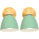 2x applique murale nordique en bois, applique murale moderne lampe murale r�tro vintage pour int�rieur ...