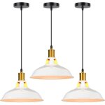 Stoex 3pcs suspension luminaire vintage m�tal 27cm, lustre plafonnier industriel lampes e27 corde ajustable ...