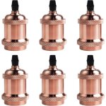 Stoex lot de 6 vintage led lighting e27 edison douille ampoule support de lampe suspension plafonnier ...
