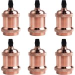 Stoex lot de 6 vintage led lighting e27 edison douille ampoule support de lampe suspension plafonnier ...