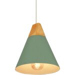 Lampe � suspension moderne vert suspension luminaire nordique lustre r�tro abat - jour en m�tal ampoule ...