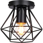 Stoex plafonnier industrielle cage en m�tal fer forge, retro suspension luminaire lustre style vintage ...