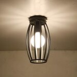Stoex plafonnier industrielle retro en mtal cube fer noir, suspension luminaire pour salon chambre caf ...