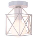 Stoex retro plafonnier industrielle en m�tal carr� fer noir, suspension cage cube luminaire e27 pour ...