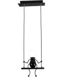 Stoex ? suspension cr�ative en fer noir ? lampe balan�oires enfants ? longueur 26 cm, hauteur 10 cm ? ...
