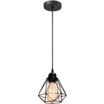 Stoex suspension luminaire industrielle m�tal lustre plafonnier style cage g�om�trique e27 mini lampe ...