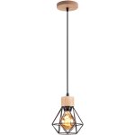 Suspension luminaire rtro lampe  suspension vintage noir, plafonnier d'intrieur moderne en mtal et ...