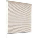 Store enrouleur fashion coloris deluxe stripe beige 55 x 150 cm