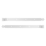 Store menuiserie - 2 pentures droite, embout feston, blanc, aluminium, longueur 544 mm, pour volet battant ...