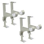 Store menuiserie - 4 supports sans per�age, gris, pour tringle � rideaux, �20 - 28mm, pour coffre de ...