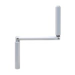 Store menuiserie - poignée de manivelle, aluminium, gris, diamètre 12 mm, longueur 140 mm, geiger Store menuiserie - poignée de manivelle, aluminium, gris, diamètre 12 mm, longueur 140 mm, geiger
