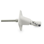 Store menuiserie - sortie de caisson, 6 pans de 7, diamtre 12, blanc, longueur 355, angulation 50, ...