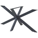 [en. casa] - structure de table oberau acier 98 x 58 x 43 cm noir