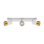 Struhm - plafonnier 3 spots orientables blanc et or pour ampoule gu10 - silamp Struhm - plafonnier 3 spots orientables blanc et or pour ampoule gu10 - silamp