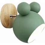 Style nordique mignon ours en bois applique murale int�rieure lampe de lecture de chevet pour chambre ...