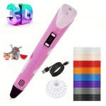 Stylo 3d dreamcraft rose xxl, 20 couleurs, filament livre de 110 m