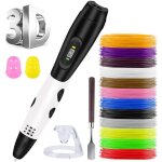 Stylo 3d ensemble stylo 3d + filament pla, stylos 3d avec �cran lcd + filament 3d 12 couleurs 1, 75 mm ...