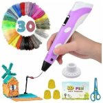 Stylo 3d intelligent avec affichage led, stylo d'impression 3d avec chargement usb, recharges de filament ...