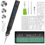 Stylo graveur �lectrique 37 bits, machine de gravure sans fil rechargeable par usb, adapt�e � la gravure ...