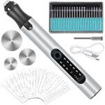 Stylo graveur lectrique, usb rechargeable trousse  outils de gravure, mini stylo de gravure, sans fil ...