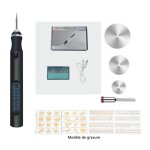 Stylo de gravure �lectrique sans fil avec gabarit de gravure et ensemble de disques de coupe, mini outil ...