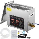 Vevor succebuy nettoyeur a ultrasons 6l en acier inoxydable bac ultrasons numerique avec chauffage temps ...