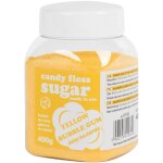 Sucre barbe  papa color jaune au got bubble gum 400g