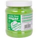 Sucre barbe à papa coloré vert au goût bubble gum 1kg Sucre barbe à papa coloré vert au goût bubble gum 1kg