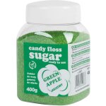 Sucre de barbe à papa coloré vert au goût de pomme 400g Sucre de barbe à papa coloré vert au goût de pomme 400g