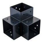 Suki - connecteur 3d angle 90� pour poteau bois, h. 9 x p. 9 cm