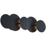 Sunrise - led applique murale - 5 lumi�re - h 15 cm - noir - moderne - �clairage int�rieur - salon i ...