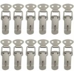 Sunxury - 12 pi�ces attache capot fermeture � levier moraillon de porte, oquet � ressort bascule acier ...