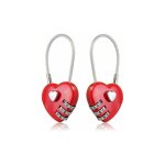 Sunxury - 2 pices cble mtallique en forme de coeur amour serrure 3 cadenas  combinaison numrique ...