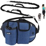 Laisse chien laisse mains libres chien jusqu' 110kg absorption de choc, confortable, couture rflchissante, ...
