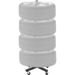 Support � 4 pneus avec roulettes , support � pneus en acier robuste, support � pneus mobile, capacit� ...
