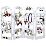 Yzmrbdqc - support de boucle d'oreille en acrylique pliable de 240 trous, organisateur de cintre de bijoux, ...