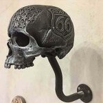 Support de casque de cr�ne de moto, porte - casque de cr�ne, moto crochet casque stand, centre de casque ...