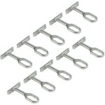 Support central pour barre de penderie ovale, nickel�, lot de 10