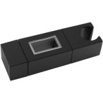 Support pour douche bar 30x15mm, abs / noir mat