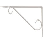 Support d'étagère support d'étagère en fer forgé 14, 5x11cm blanc Support d'étagère support d'étagère en fer forgé 14, 5x11cm blanc