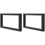 Supports d'�tag�res pour lavabo 2 pcs noir rectangulaire acier cfw62143