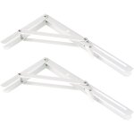 Support d'�tag�re pliable, support gain de place, charni�re de table pliante murale, 20 cm, 2 pi�ces ...