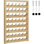Support de fil pliable pour 48 bobines, organisateur de support en bois, support mural, c�ne, machine ...