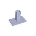 Support i 355 pour potelet carr� 30x30mm (hors fixation) - 160 mm - dimos